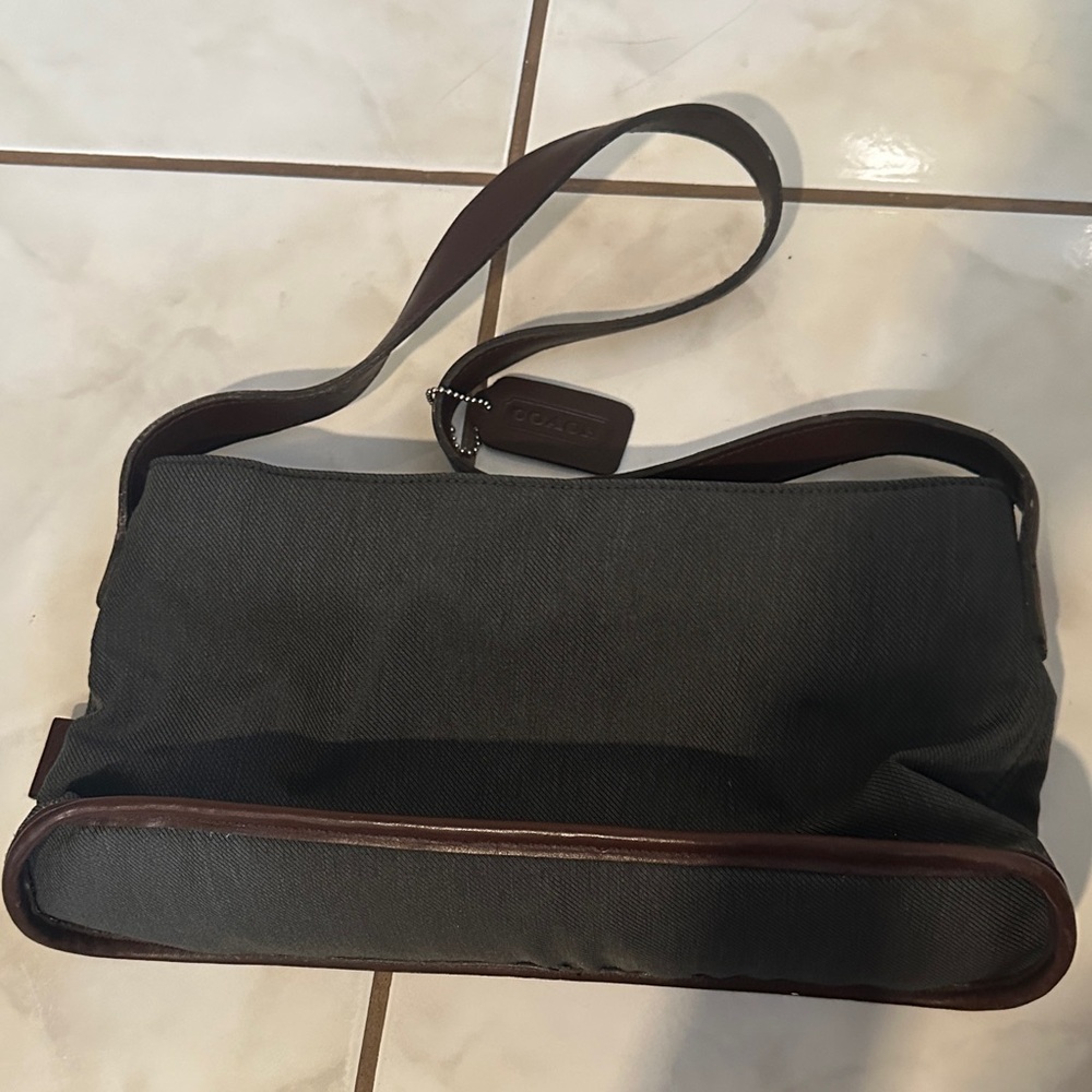 Coach Men's Charcoal and Chocolate Messenger Bag